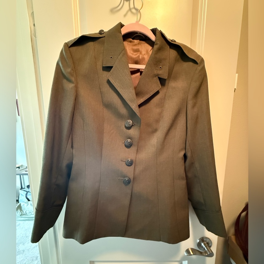 Women’s Olive Green Wool Blazer